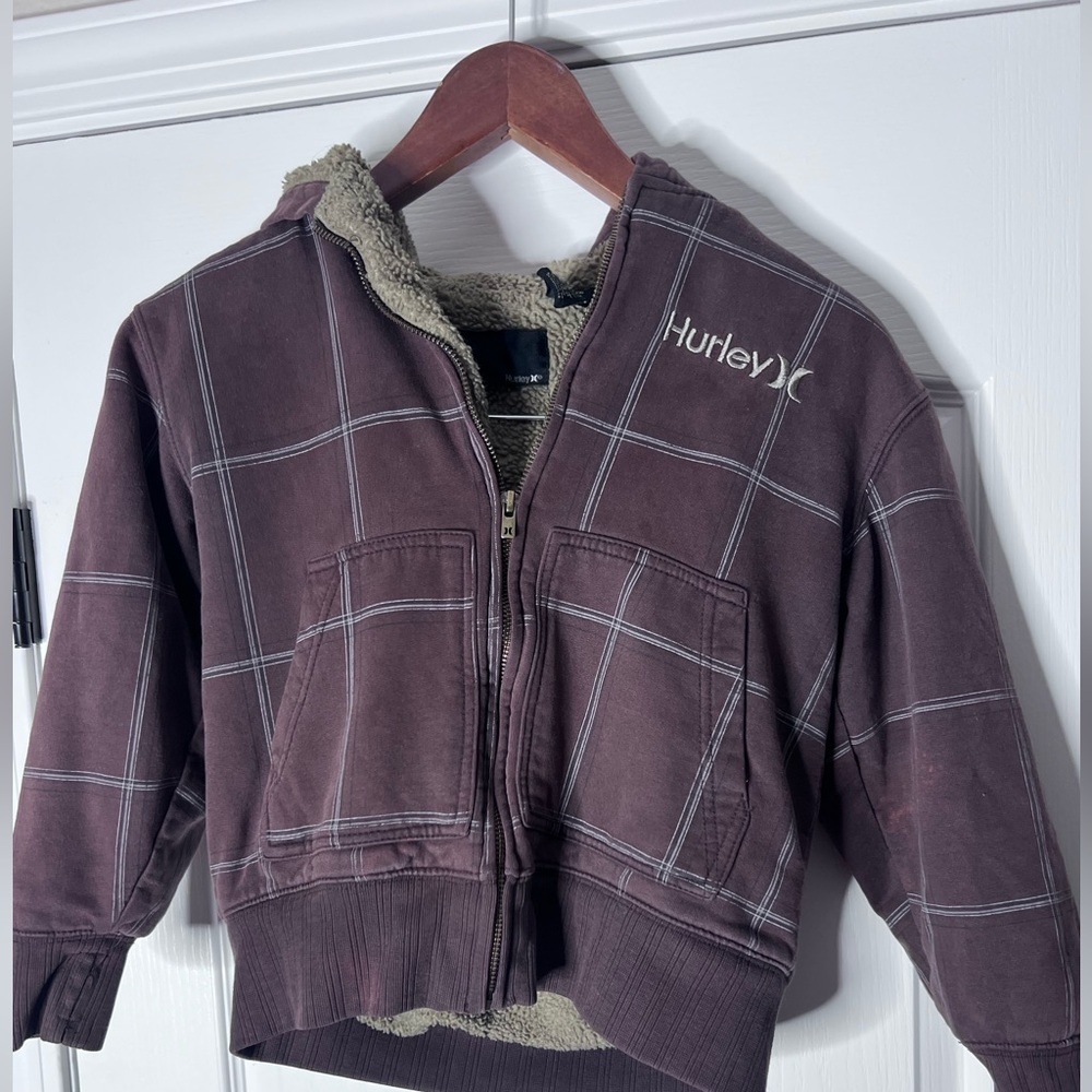 Hurley Tan Fleece-Lined Jacket - Youth XS (5-6)- Great condition